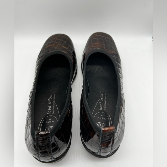🔥NEW🔥JOSEF Seibel Bridget Airped Loafer - Brown/Tortoise Patent Croc Size 39/8 - Picture 3 of 6